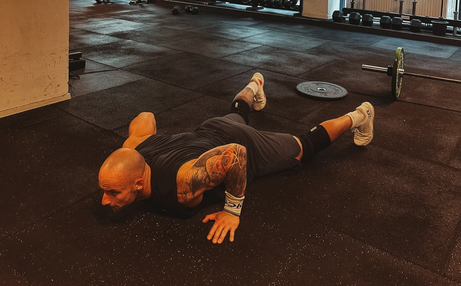 Athlet bei Burpees