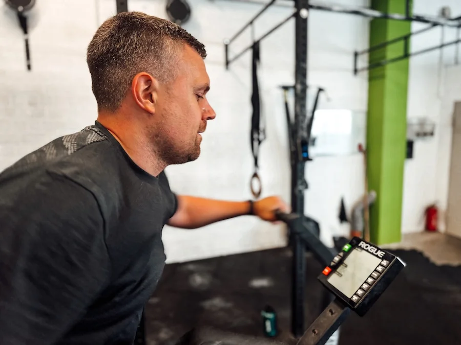 Athlete during endurance training
