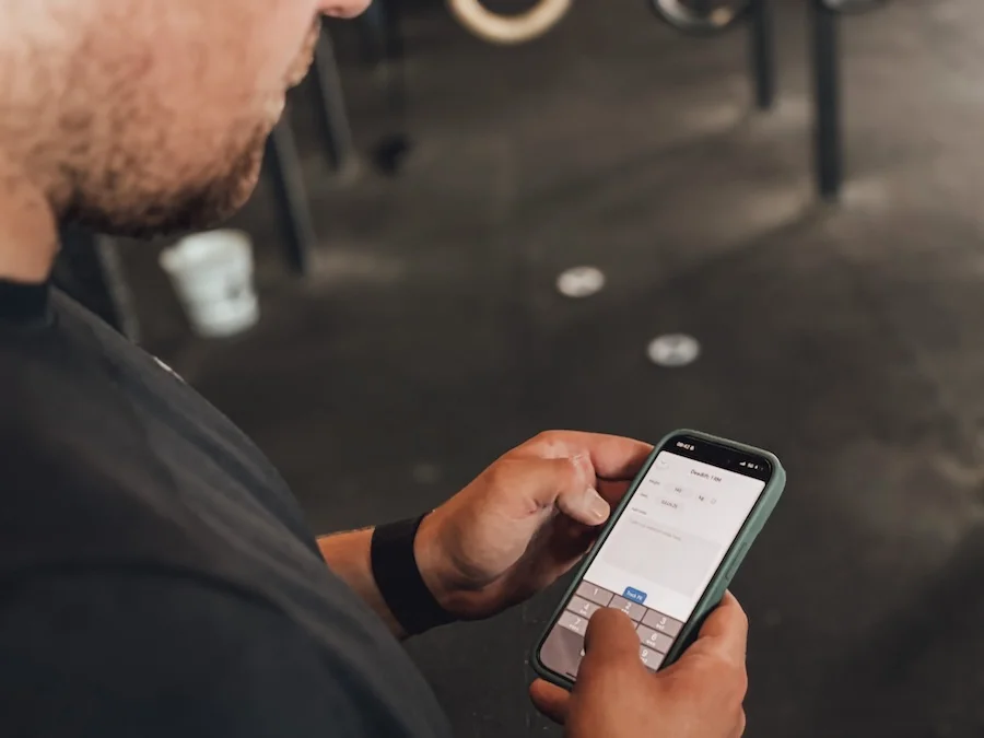 Athlete logging a PR