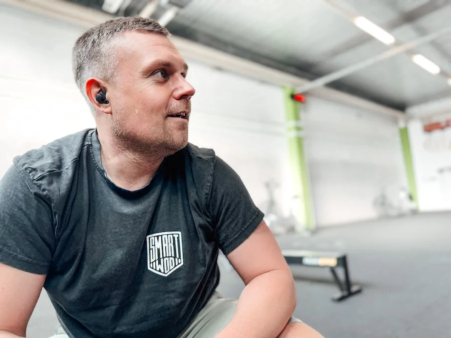 Athlete sweating