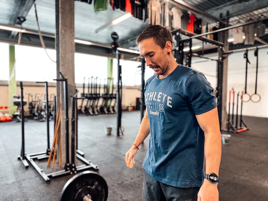 Athlete during training