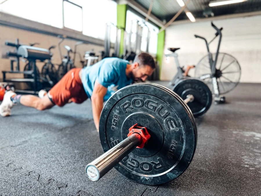 Athlete during training