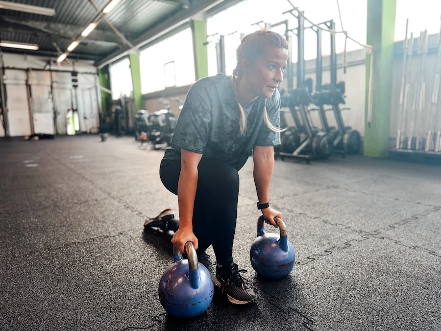 Athletin bei Farmers Carry