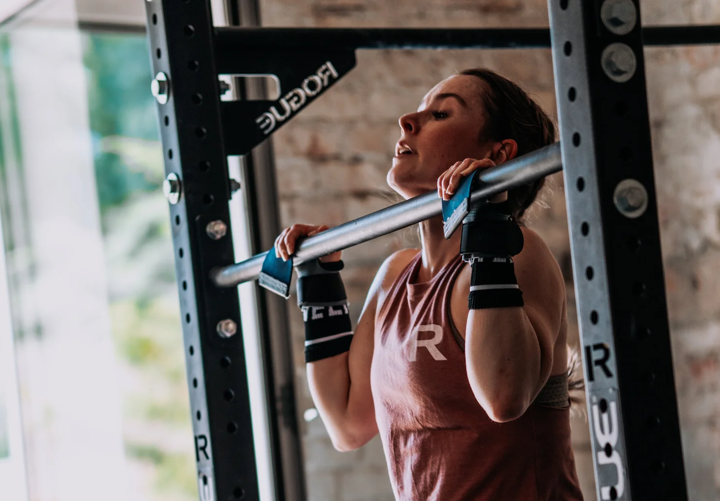 Athlete doing pull-ups