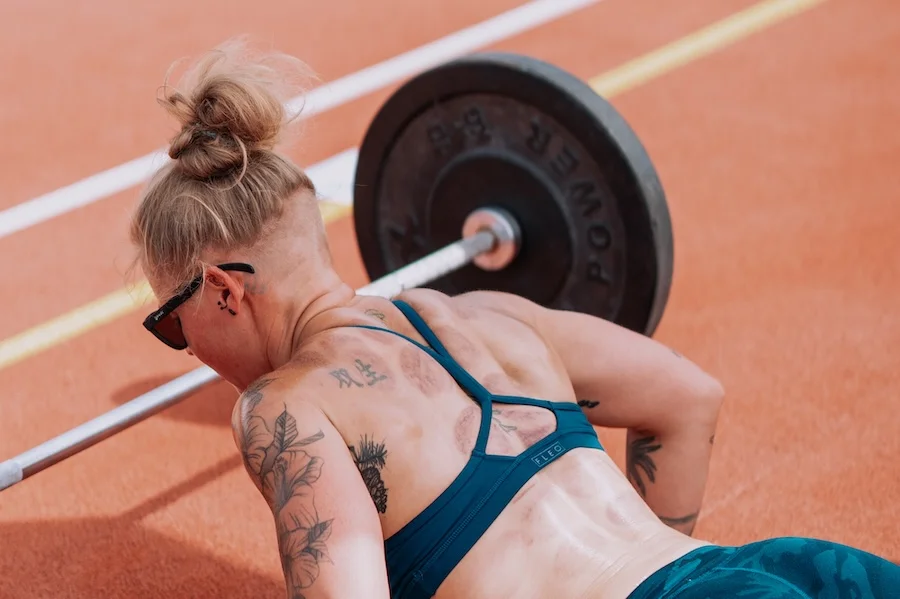 Athletin bei einem Workout