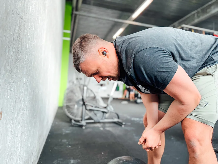 athlete during an intense workout