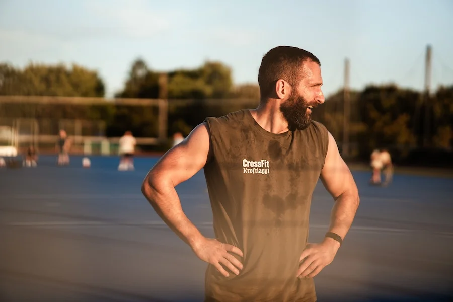 Athlete during outdoor training