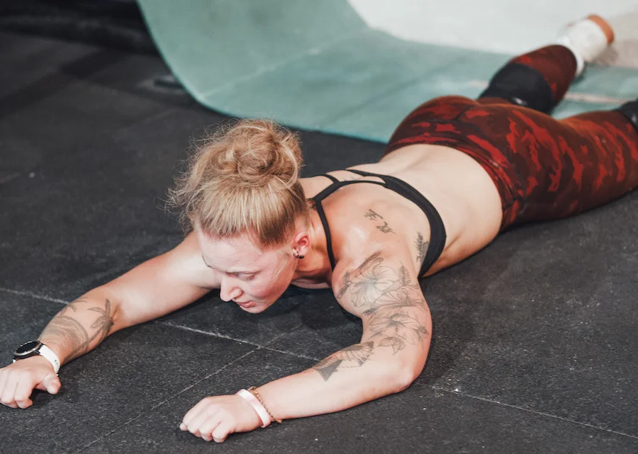 athlete during training