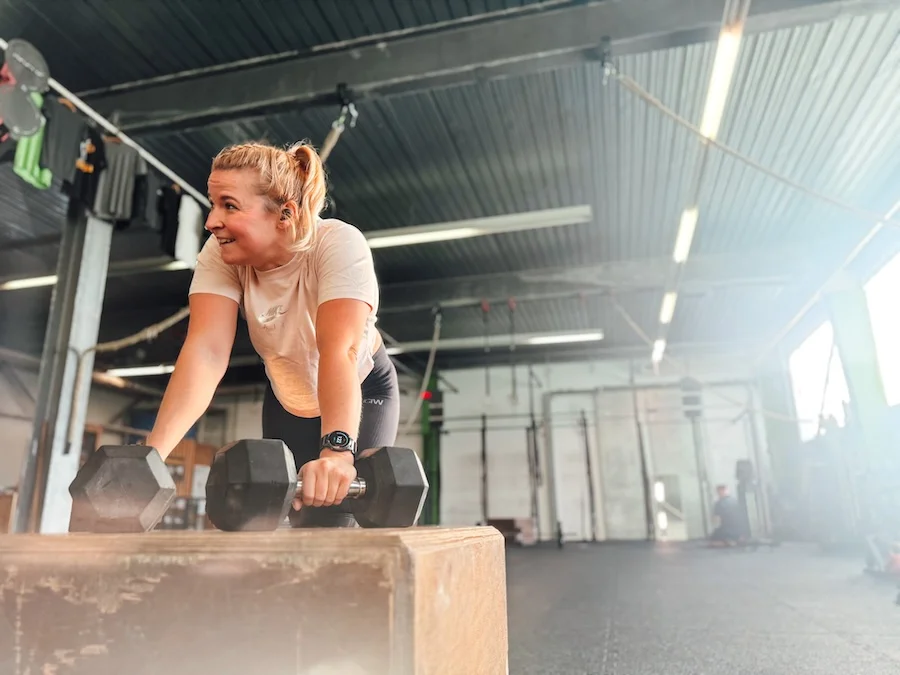 Athlete during training