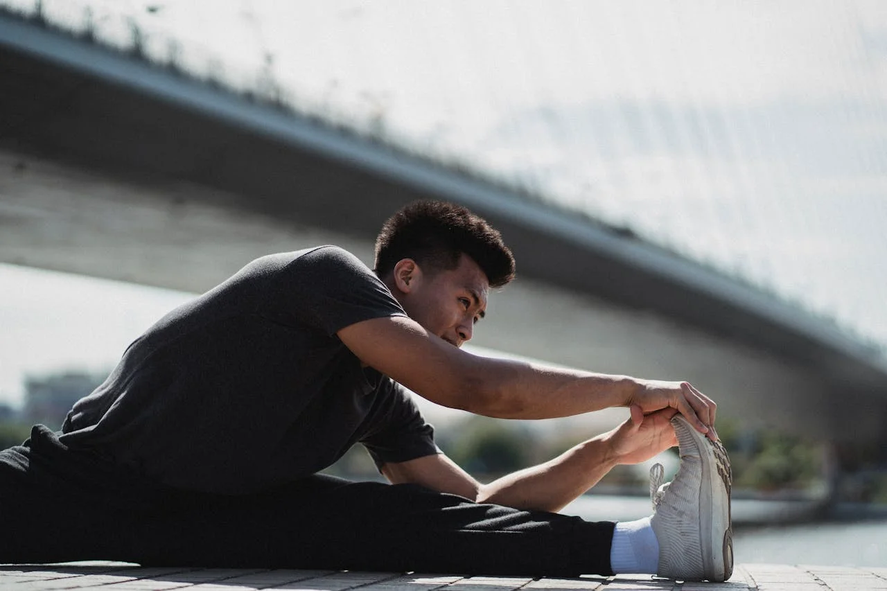 Athlete who stretches
