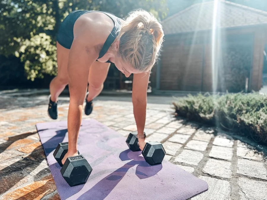 Athlete doing HIIT training