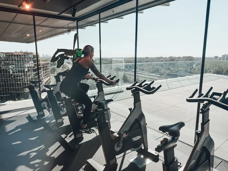 Athlete during endurance training