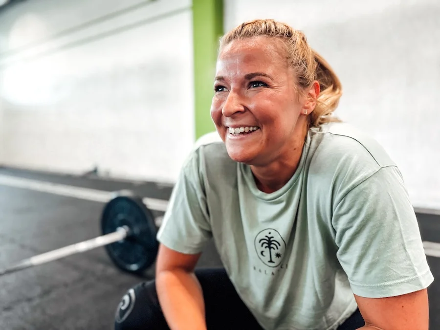 Athlete during training