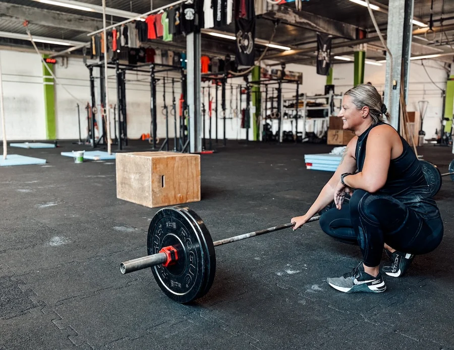 Athlete during training