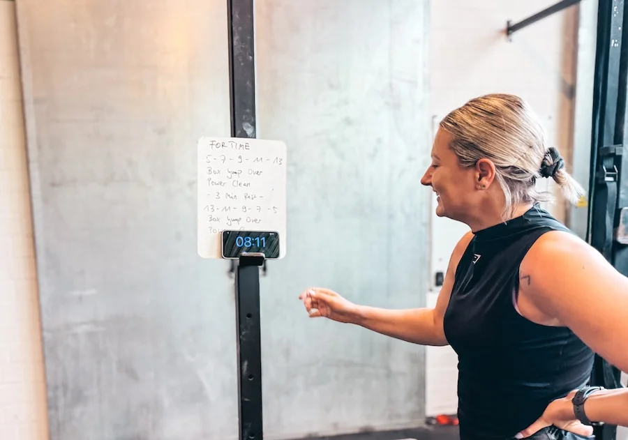 Athlete during training