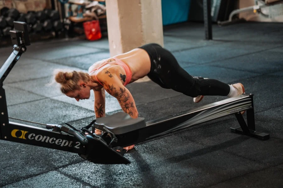 Athlete during training