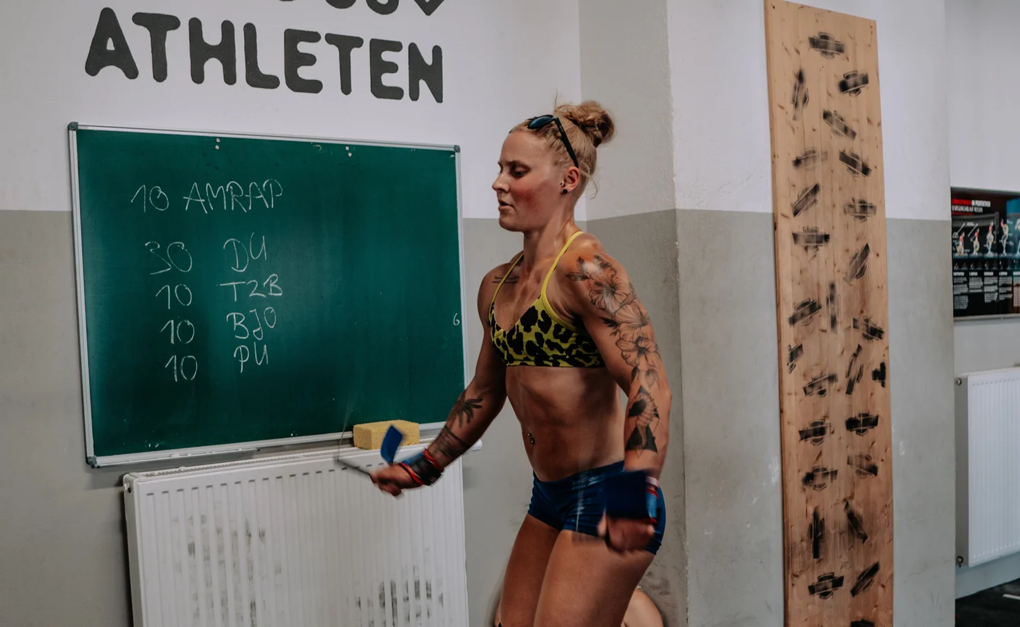 Female athlete during a workout