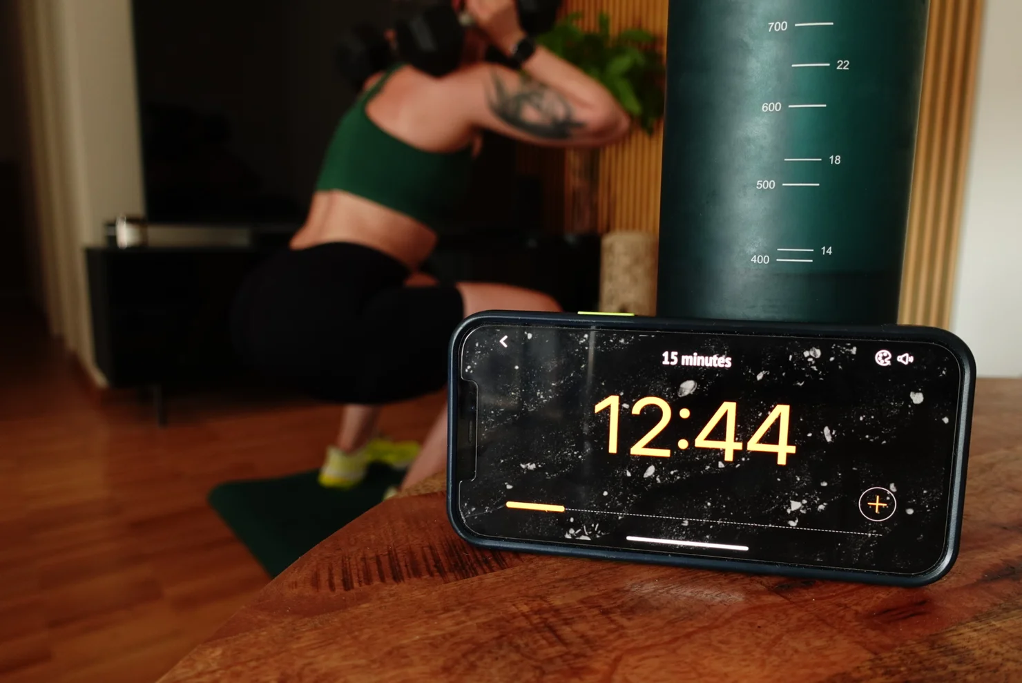 Athlete training with the SmartWOD Timer