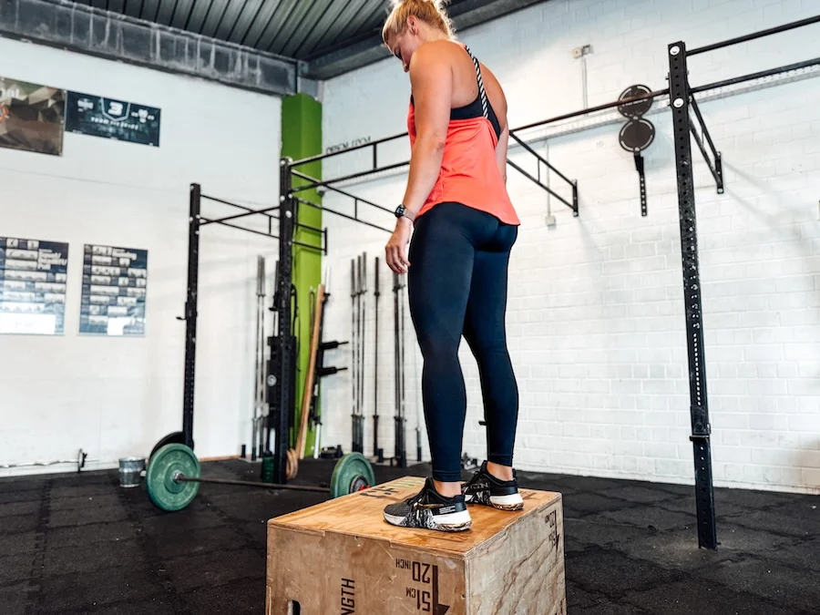 Athlete training with accessories after her WOD