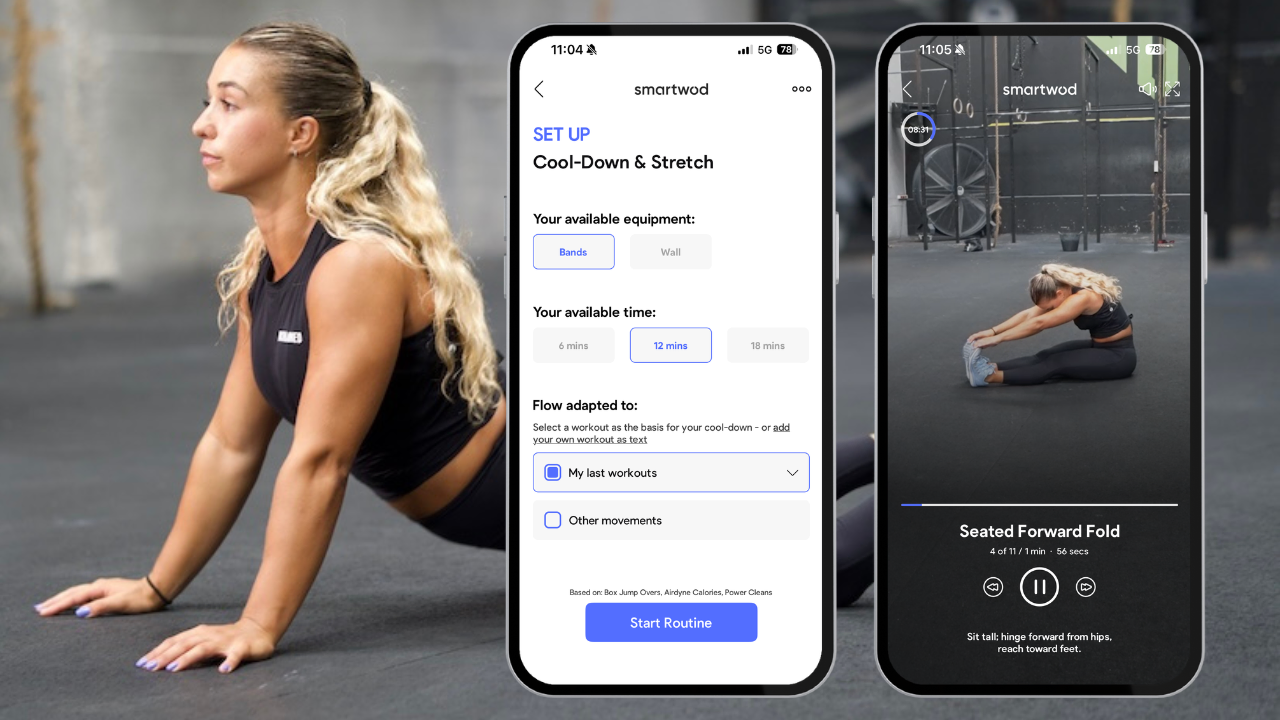 Cool-down Flow in the SmartWOD Workout Generator