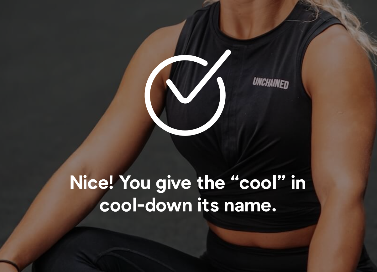 Cool-down in the SmartWOD Workout Generator