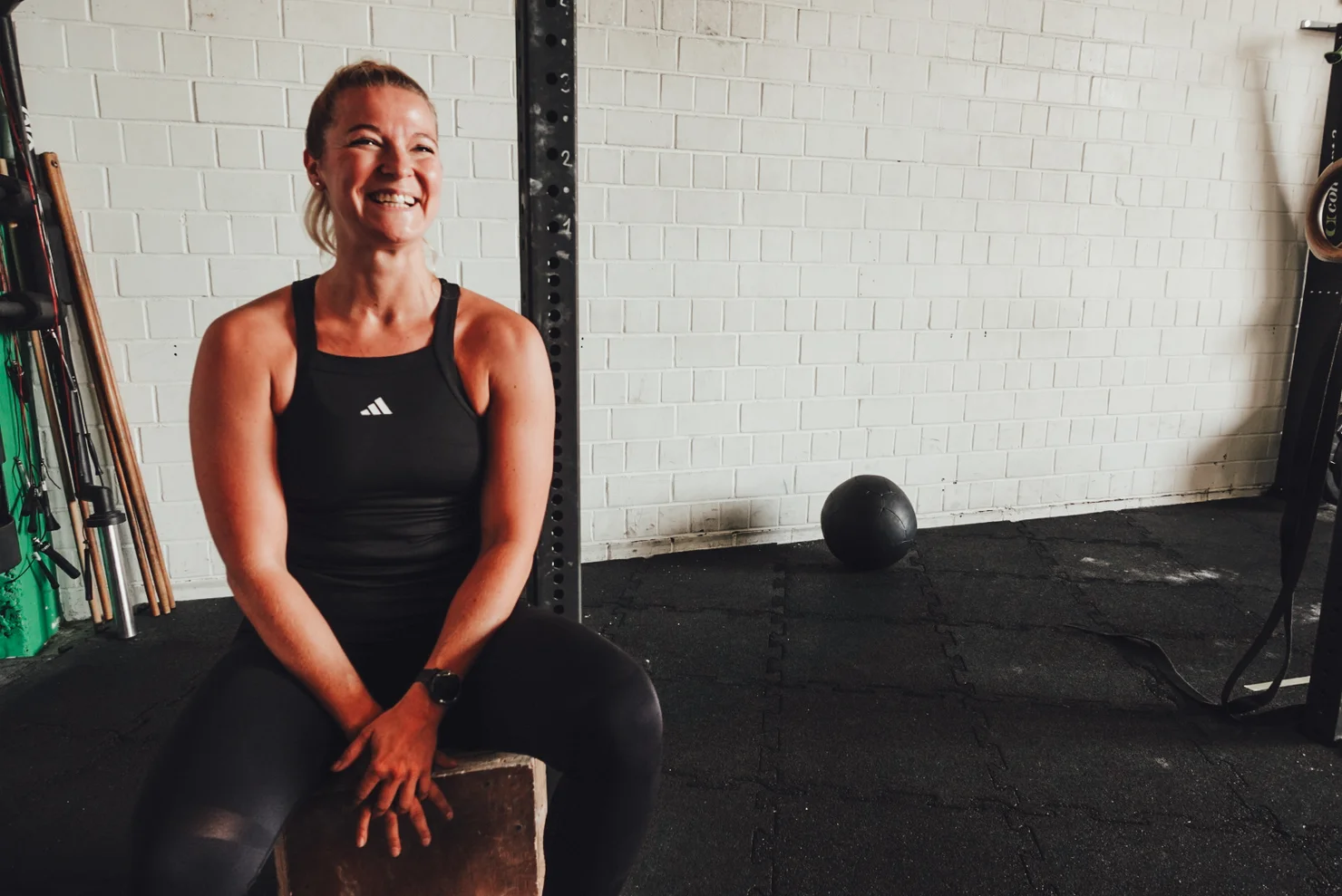 Female athlete during a break