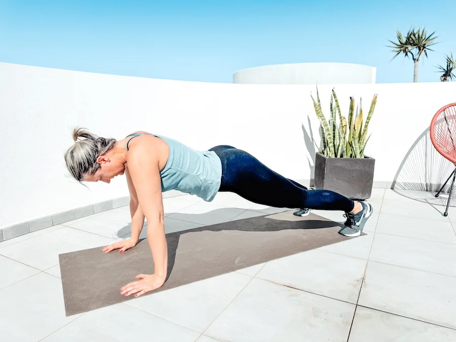 Woman holding a plank