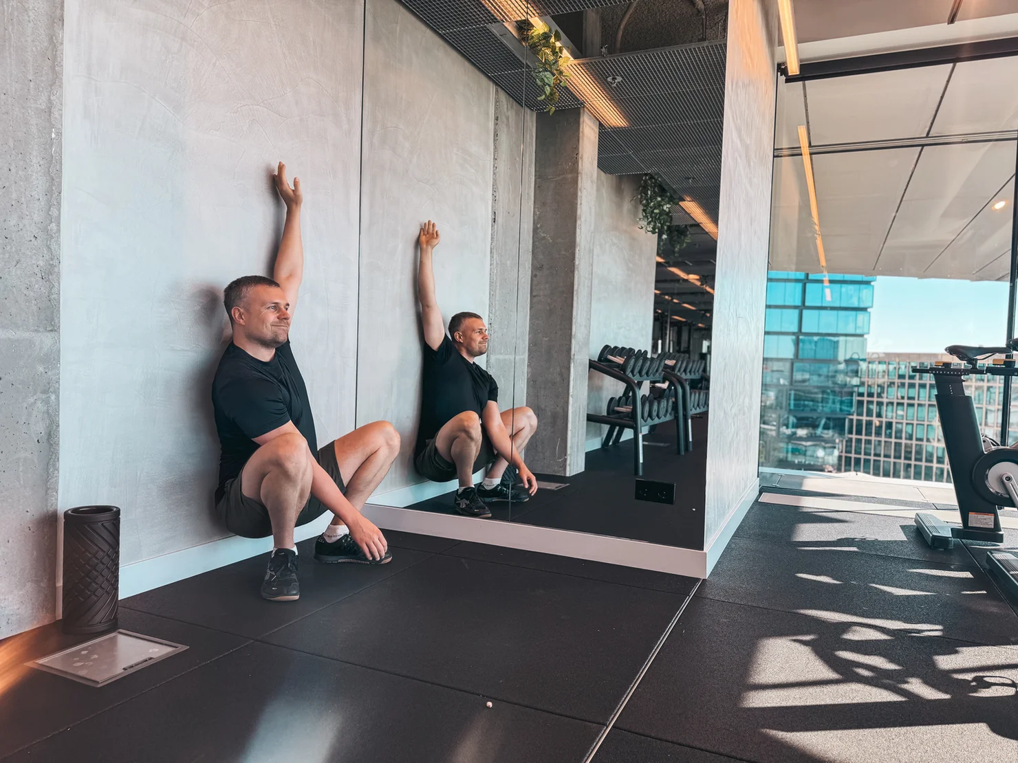 Mann, der Mobility macht