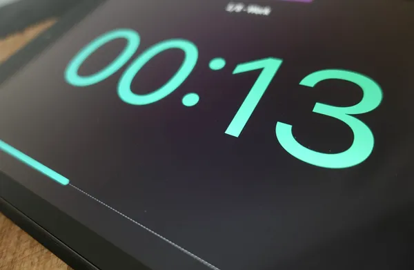 Nahaufnahme des SmartWOD Timers während eines Tabata Workours