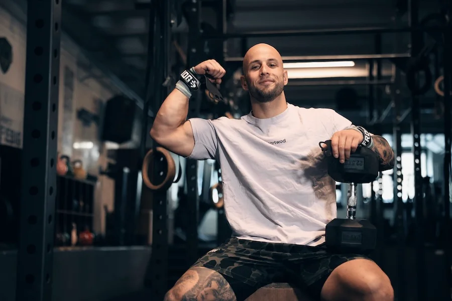 SmartWOD athlete with a dumbbell