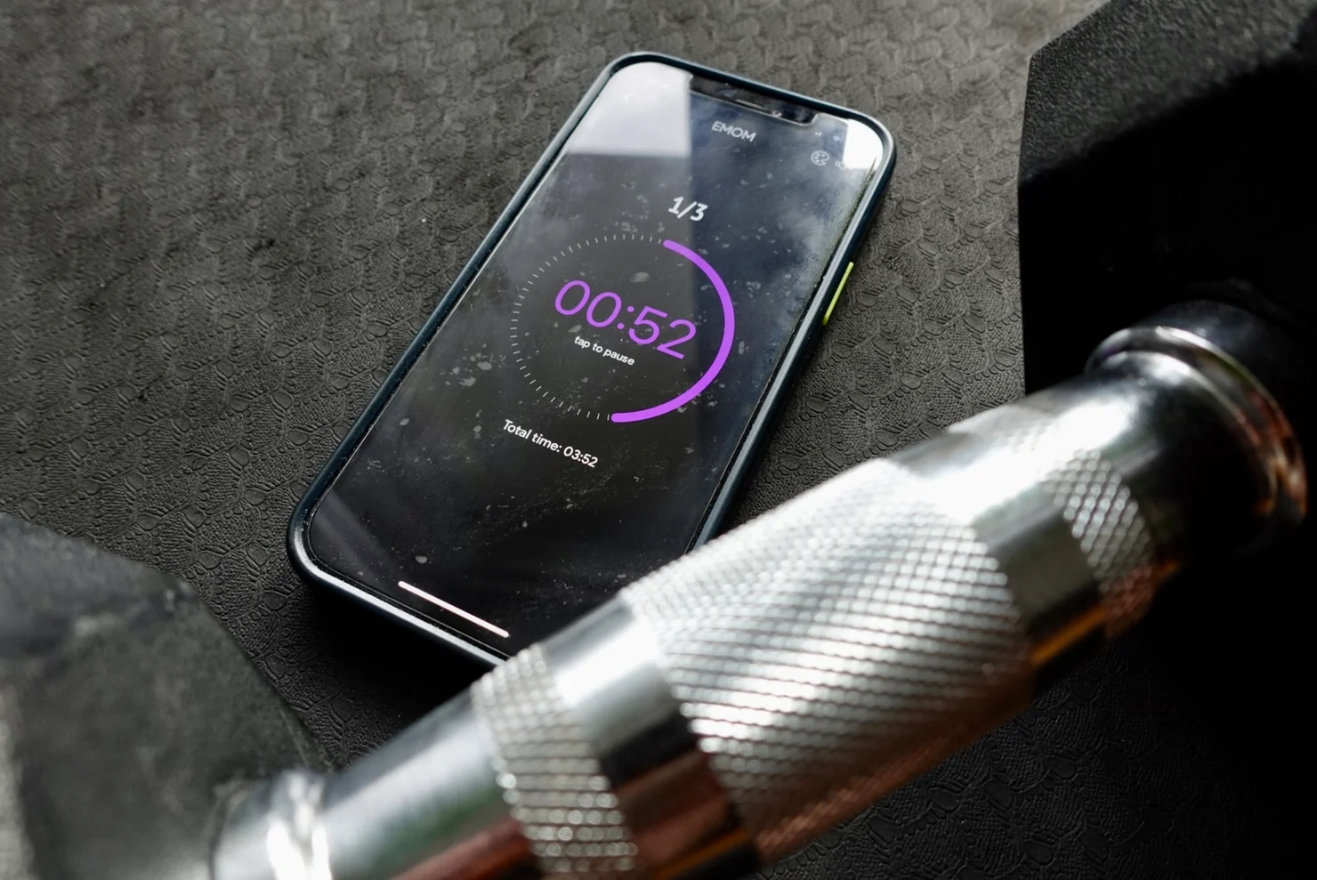 SmartWOD Timer App während eines EMOM Workouts.