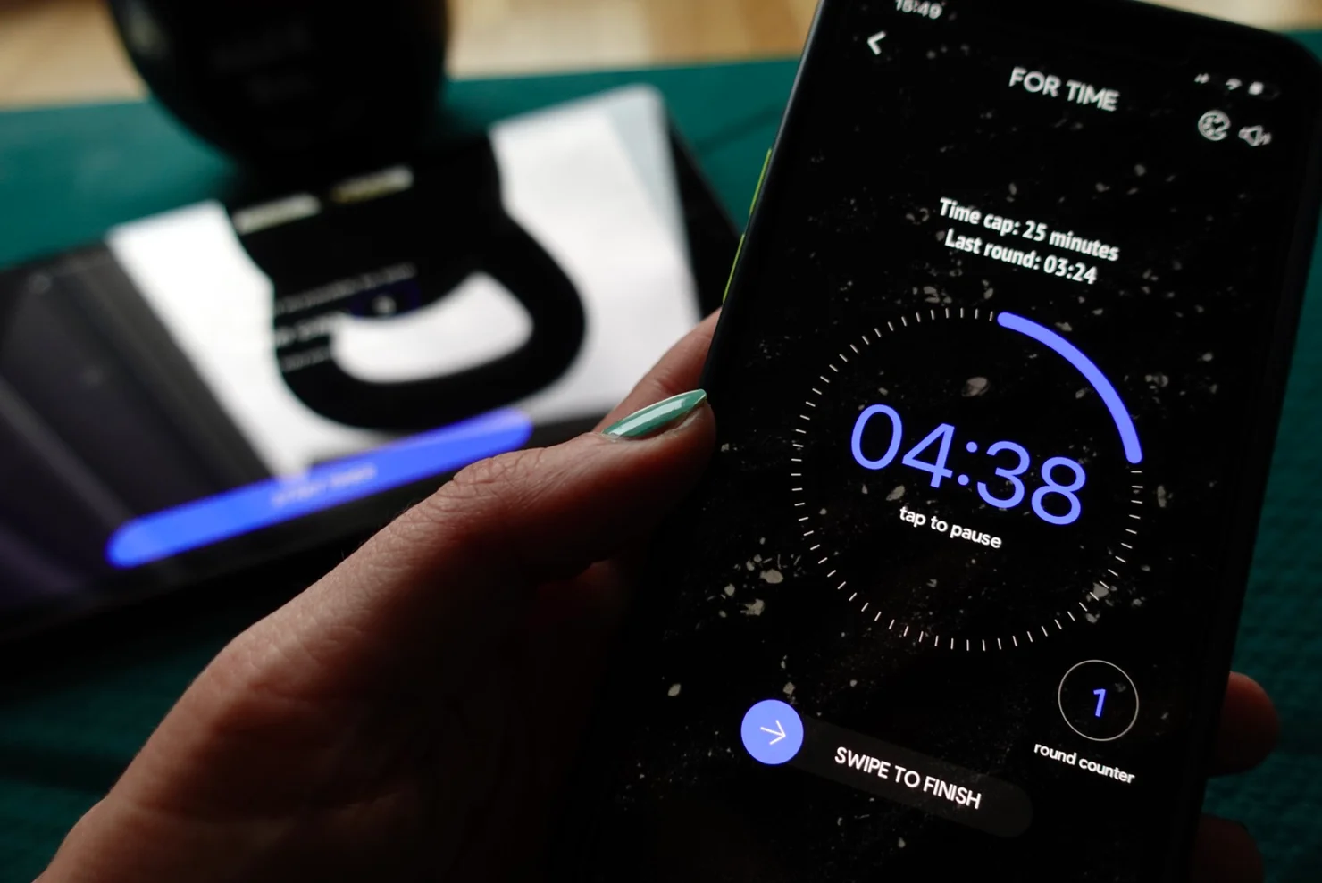 SmartWOD Timer auf dem Handy und Tablet