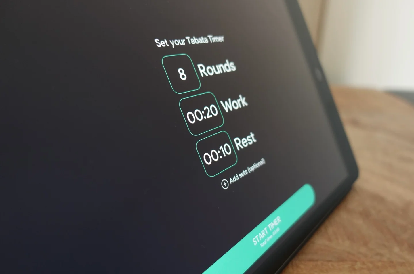 SmartWOD Timer Tabata auf dem iPad