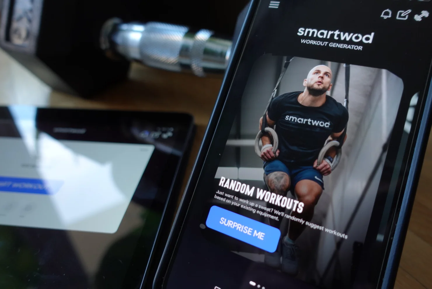 SmartWOD Workout Generator auf einem Handy