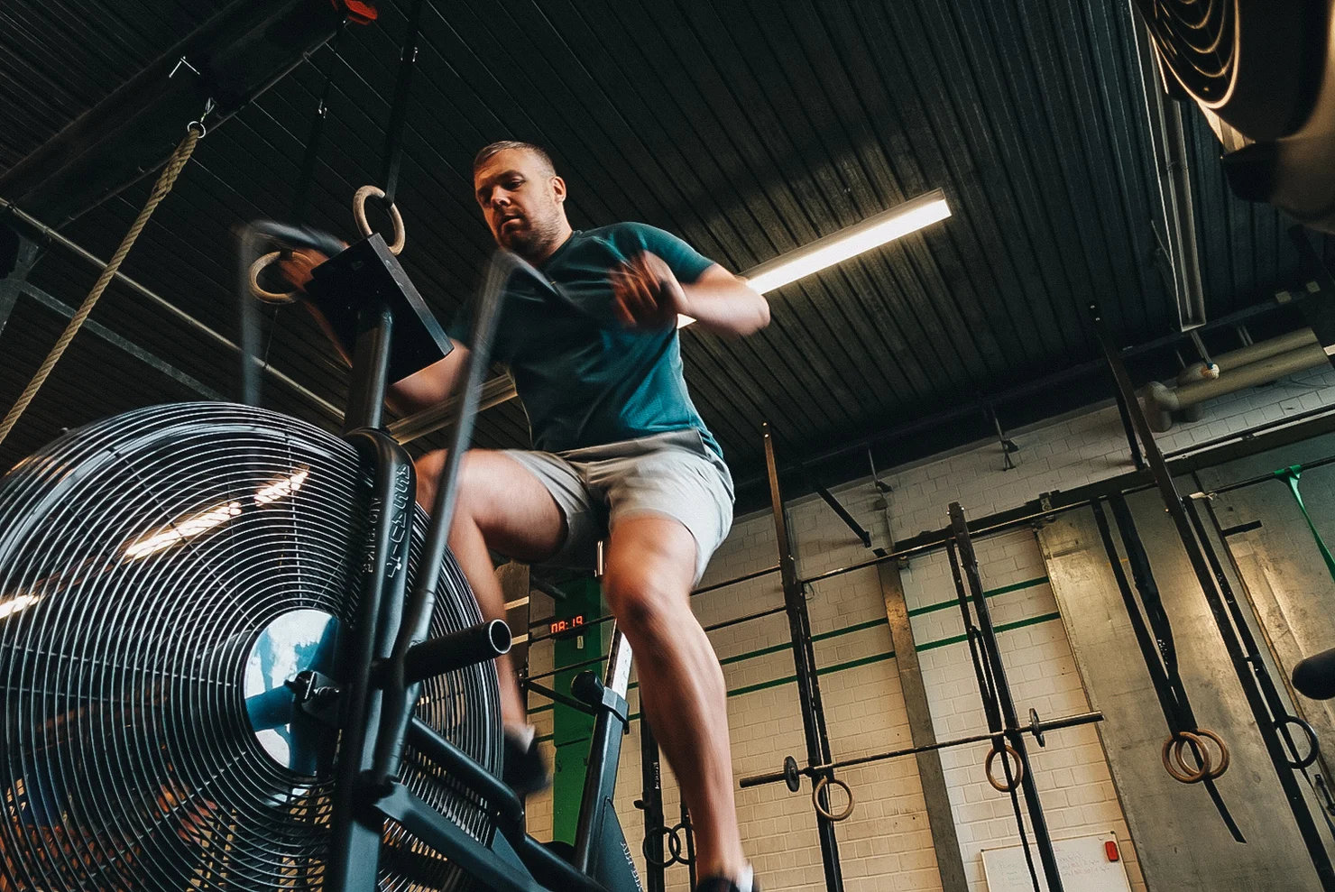 Athlete on an Assault Bike