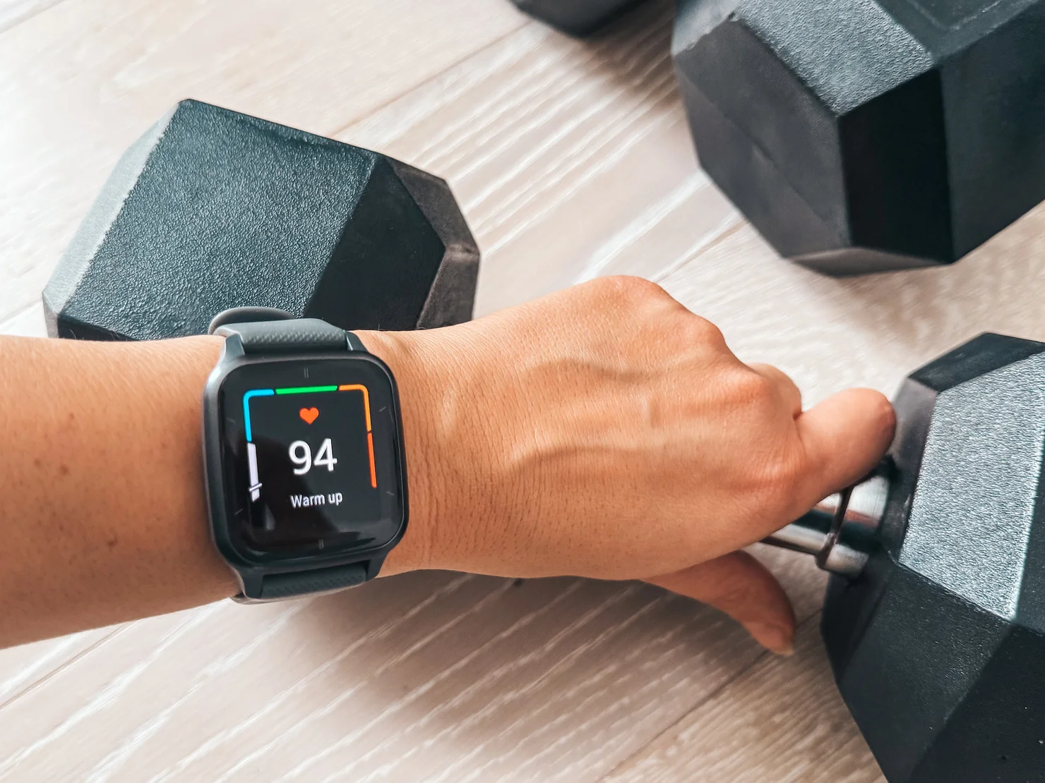 Trainingspuls auf einem Fitness-Tracker