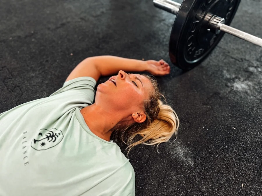 Woman after training