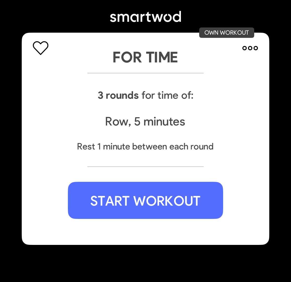 Workout im SmartWOD Workout Generator