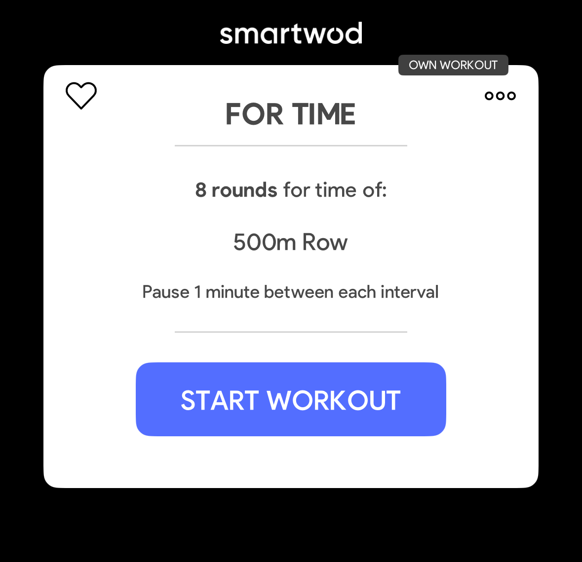 Workout im SmartWOD Workout Generator